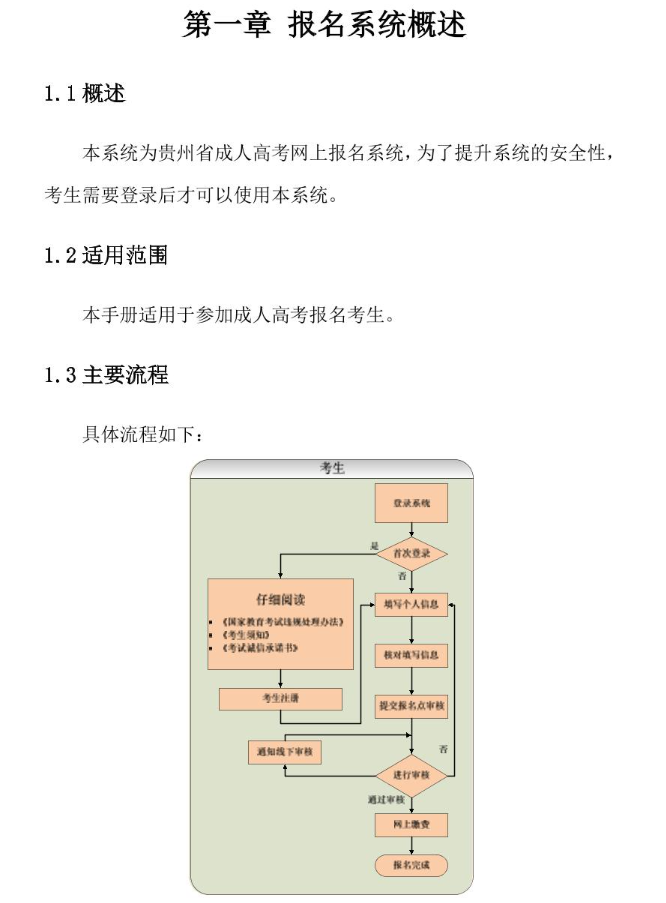 貴州省2024年成人高校考試招生網(wǎng)上報名操作手冊